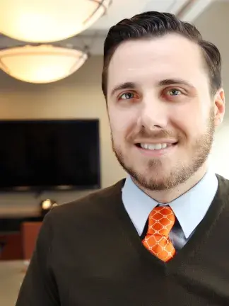 Chris Mccormick looking at camera smiling
